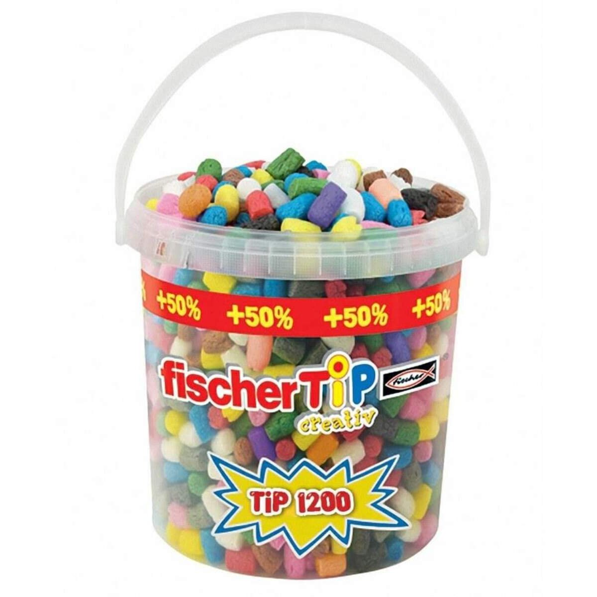 Fischertechnik fischerTiP creativ, 1200 TiPs +50 Prozent im Eimer