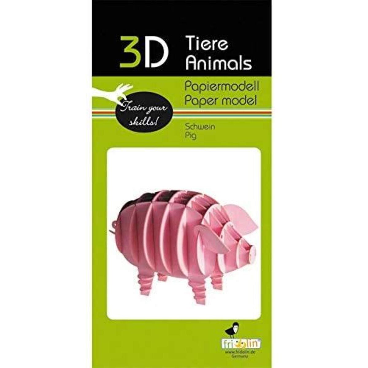Fridolin 3D Papiermodell Schwein