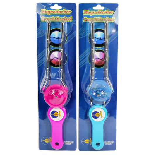 Fun Trading Magnetischer Leuchtkreisel, 1 Stück, 2-fach sortiert