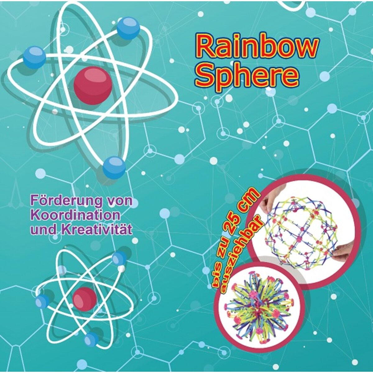 Fun Trading Rainbow Sphere, bis auf 25 cm ausziehbare Teleskugel