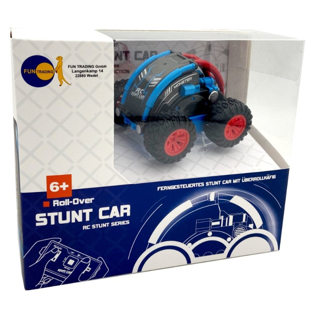 Fun Trading RC Stunt Car Roll over ferngesteuertes Auto 12 km/h, 1 Stück, 2-fach sortiert
