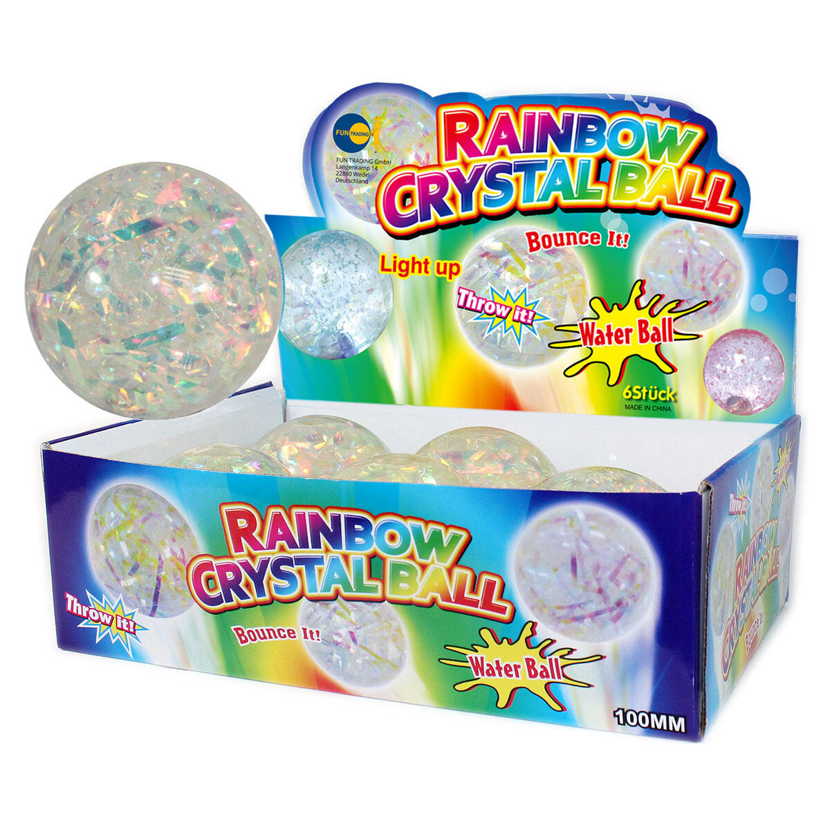Fun Trading Riesenflummy Rainbow mit Lichteffekten 10 cm