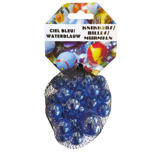 Globos Glasmurmeln Kristal Wasserblau 21er, 20/16mm + 1/25mm hellblau