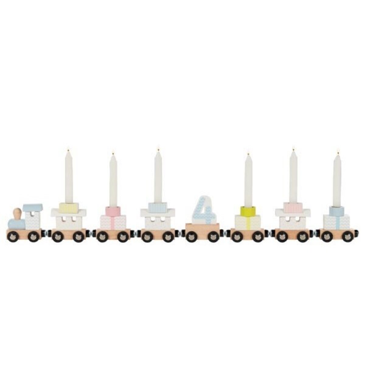 goki Geburtstagszug pastell mit Magnetverbindung (ohne Kerzen)