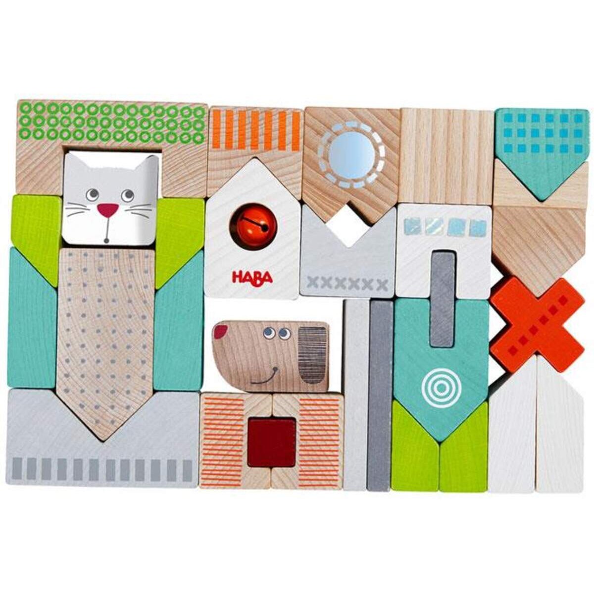 HABA 306086 Bausteine Hund und Katze