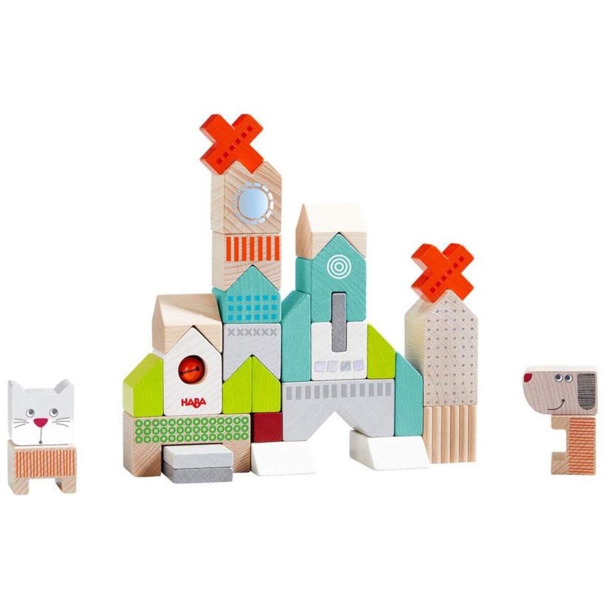 HABA 306086 Bausteine Hund und Katze