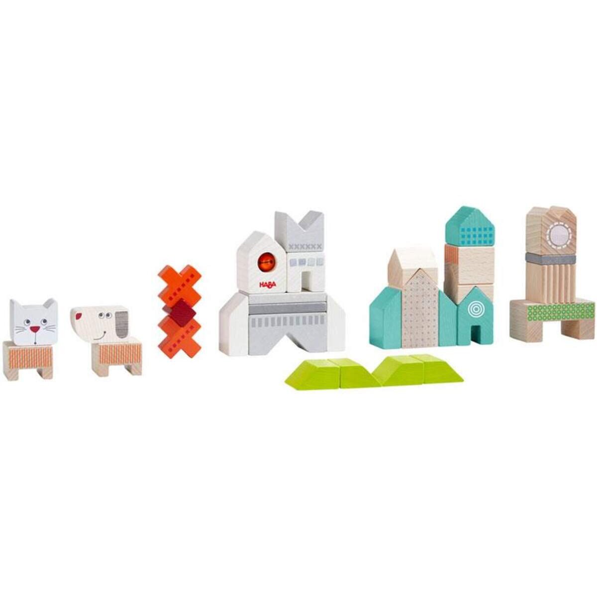 HABA 306086 Bausteine Hund und Katze