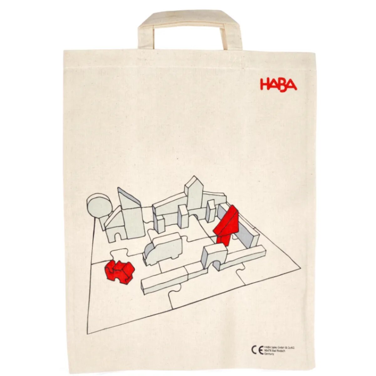 HABA 1306781001 Bausteine Puzzle-Bauernhof, 47-teilig