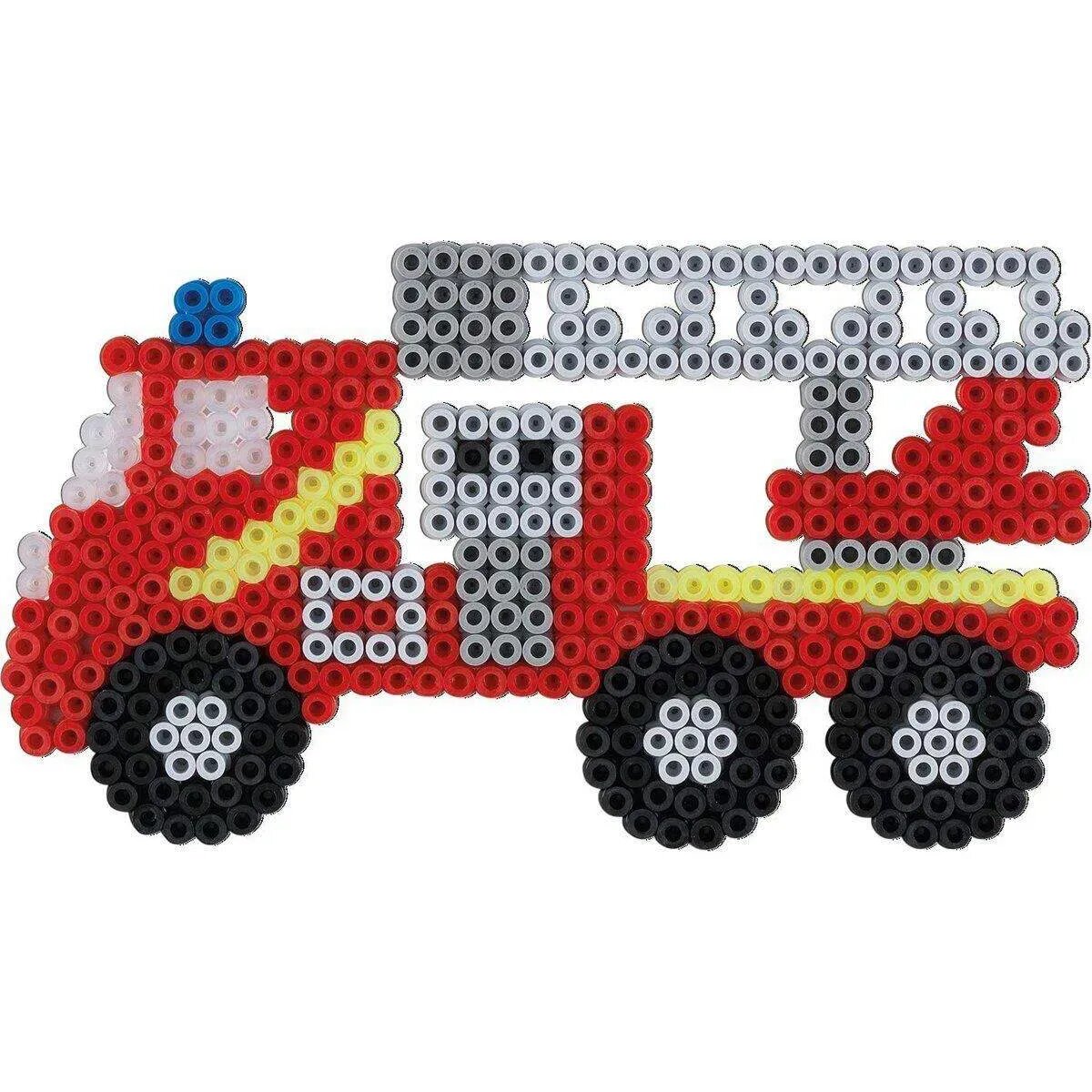 Hama Bügelperlen Feuerwehr, Midi, ca. 2000 Stück, inklusive Stiftplatte und Zubehör