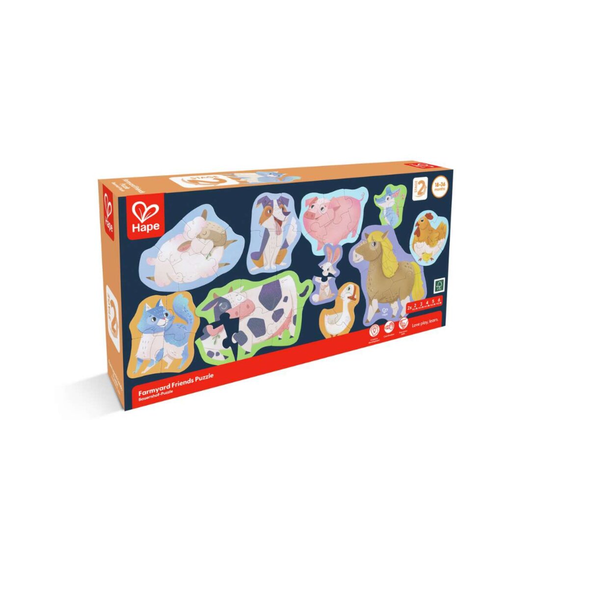 Hape Bauernhof-Puzzle, 40 Teile