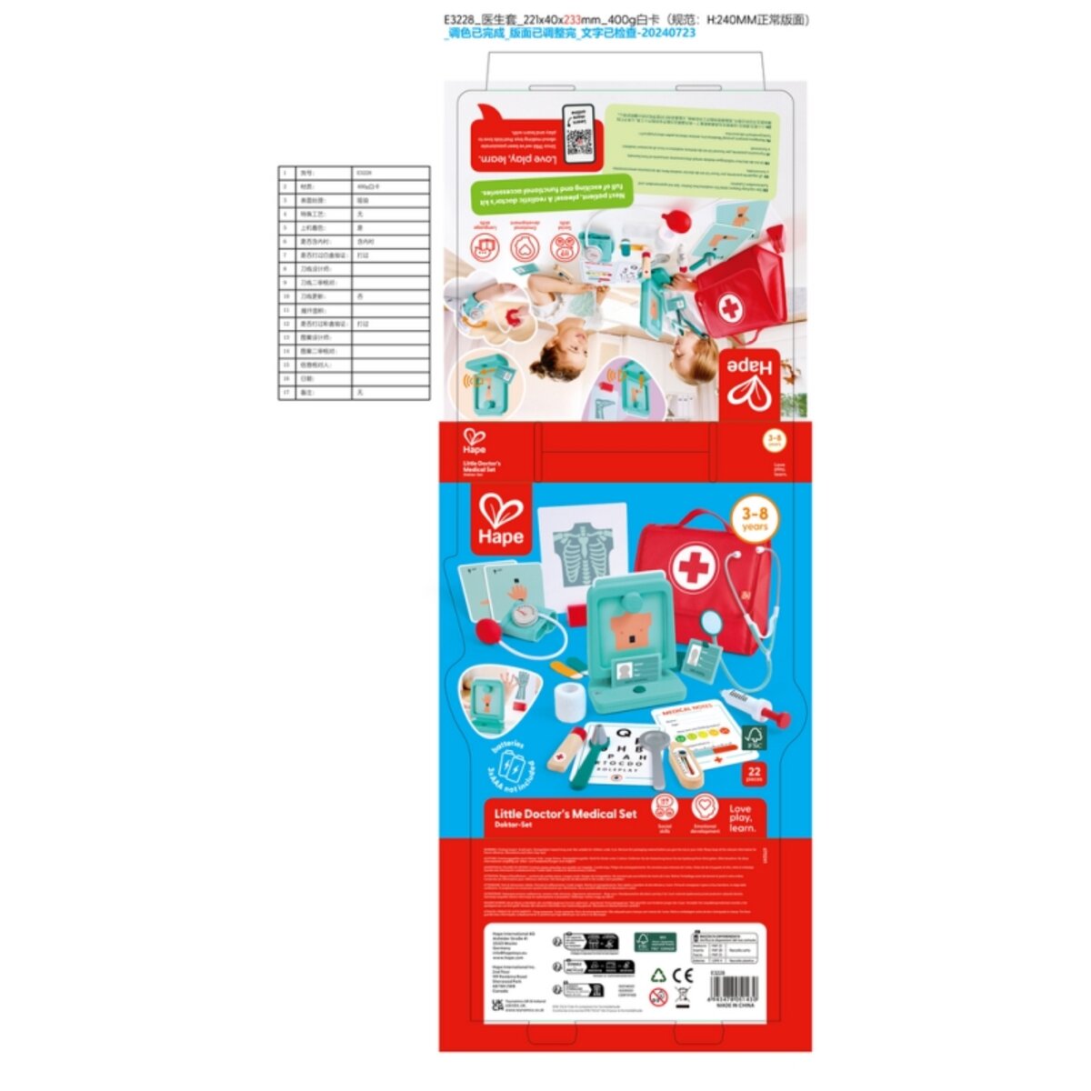 Hape Doktor-Set Arztkoffer mit funktionellem Zubehör