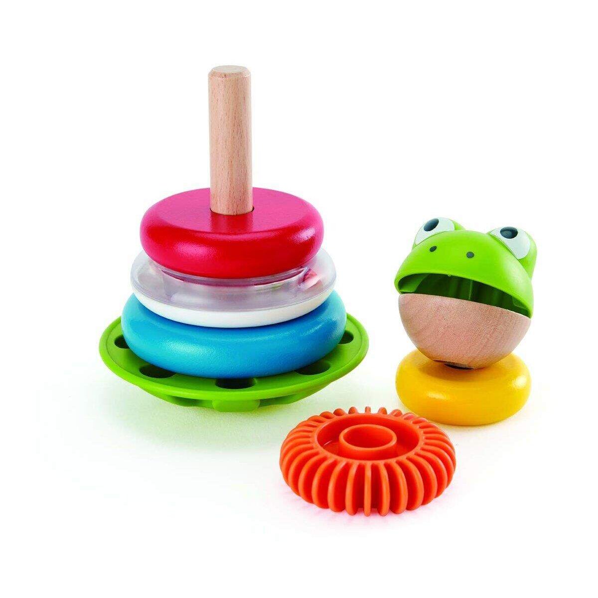 Hape Stapel Frosch, Motorik-und Lernspielzeug zum Sortieren und Stapeln