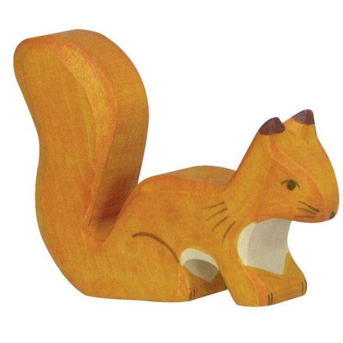 Holztiger Eichhörnchen, stehend, orange