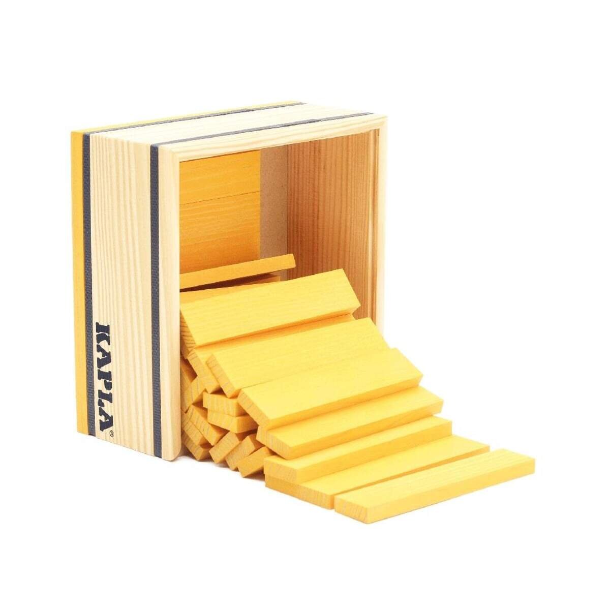 KAPLA® Holzplättchen 40-teilig in Box Gelb
