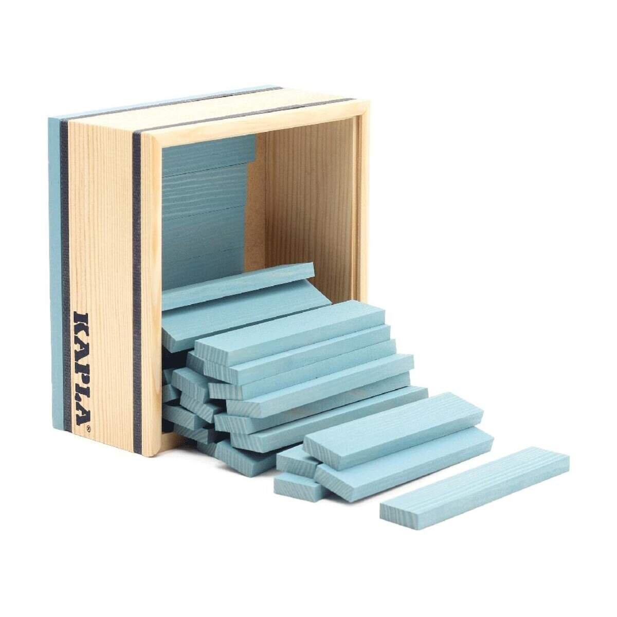 KAPLA® Holzplättchen 40-teilig in Box hellblau