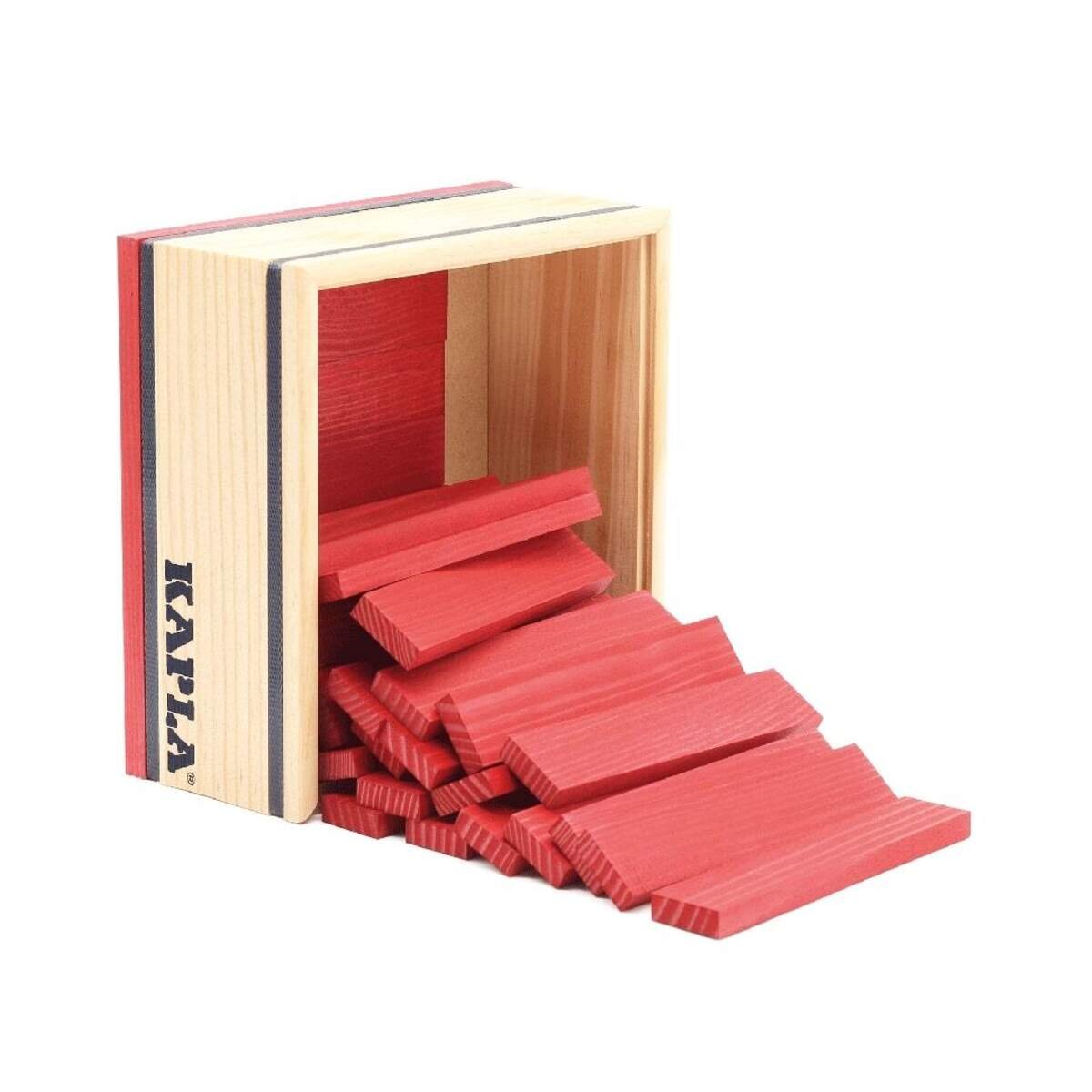 KAPLA® Holzplättchen 40-teilig in Box Rot