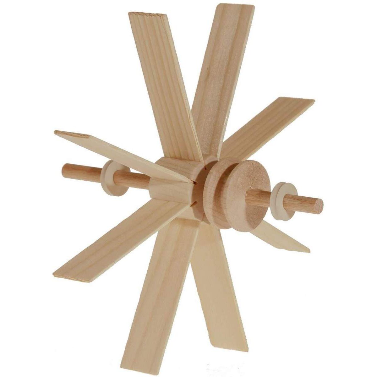 Kraul Kleines Wasserrad aus Holz, 22 cm