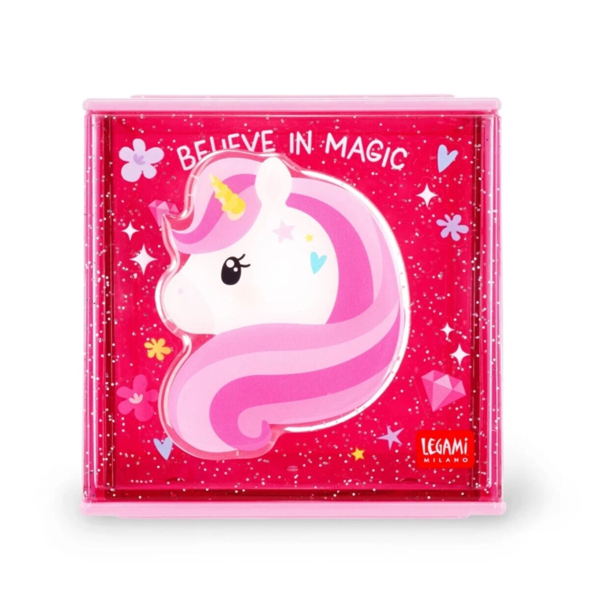 Legami Erweiterbare Schreibtischbox - Cutie Cube Einhorn