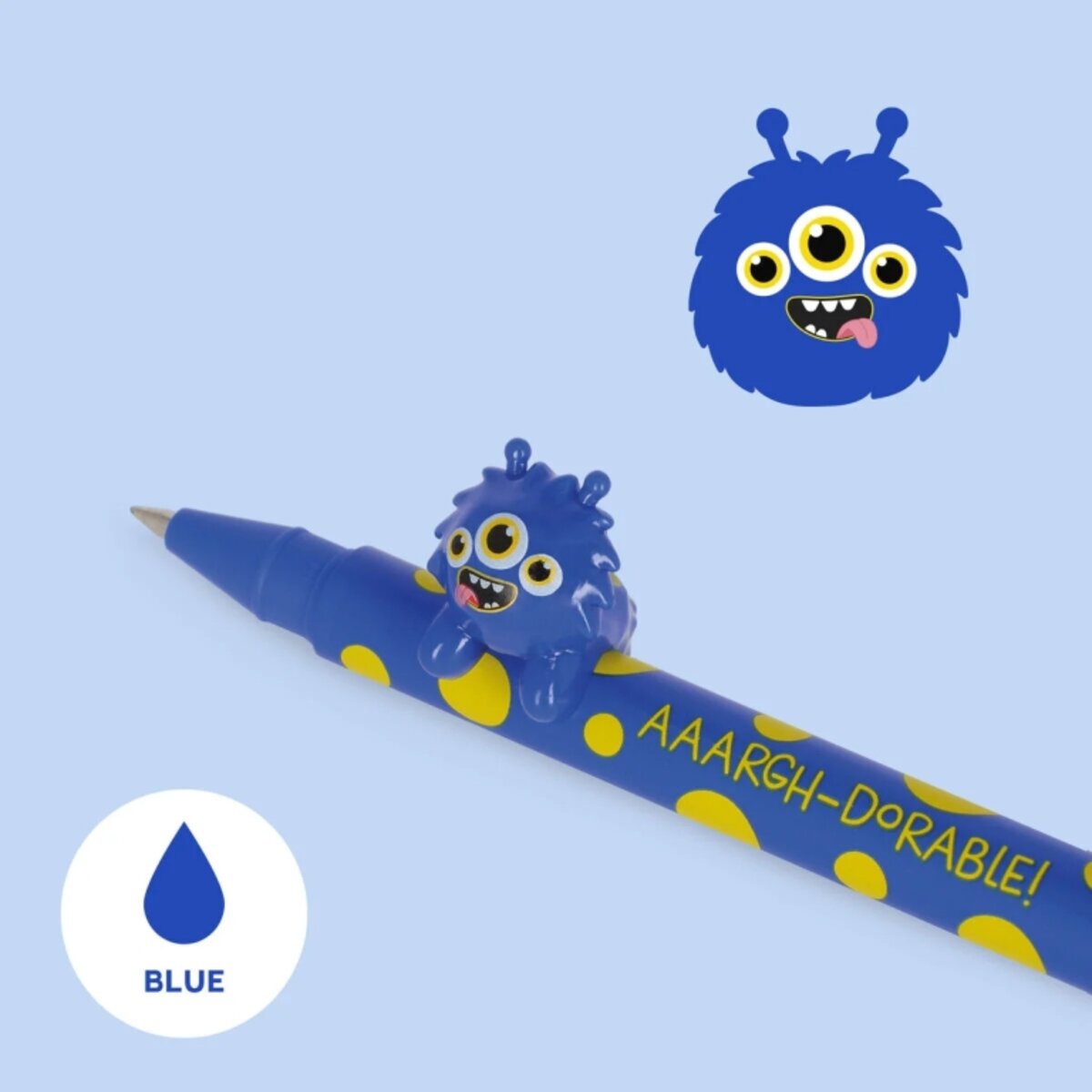 Legami Gelstift Lovely Friends mit abnehmbarer Monster-Figur