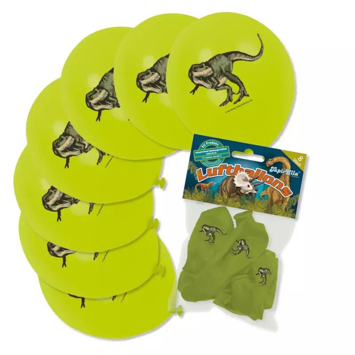 Lutz Mauder TapirElla Luftballons T-Rex, 8er Packung