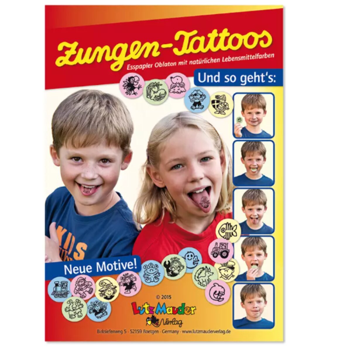 Lutz Mauder Zungentattoo,  1 Beutel zu 10 Zungentattoos