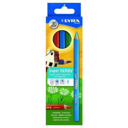 Lyra 3721060 Super Ferby Farbstifte, lackiert, 6 Stück