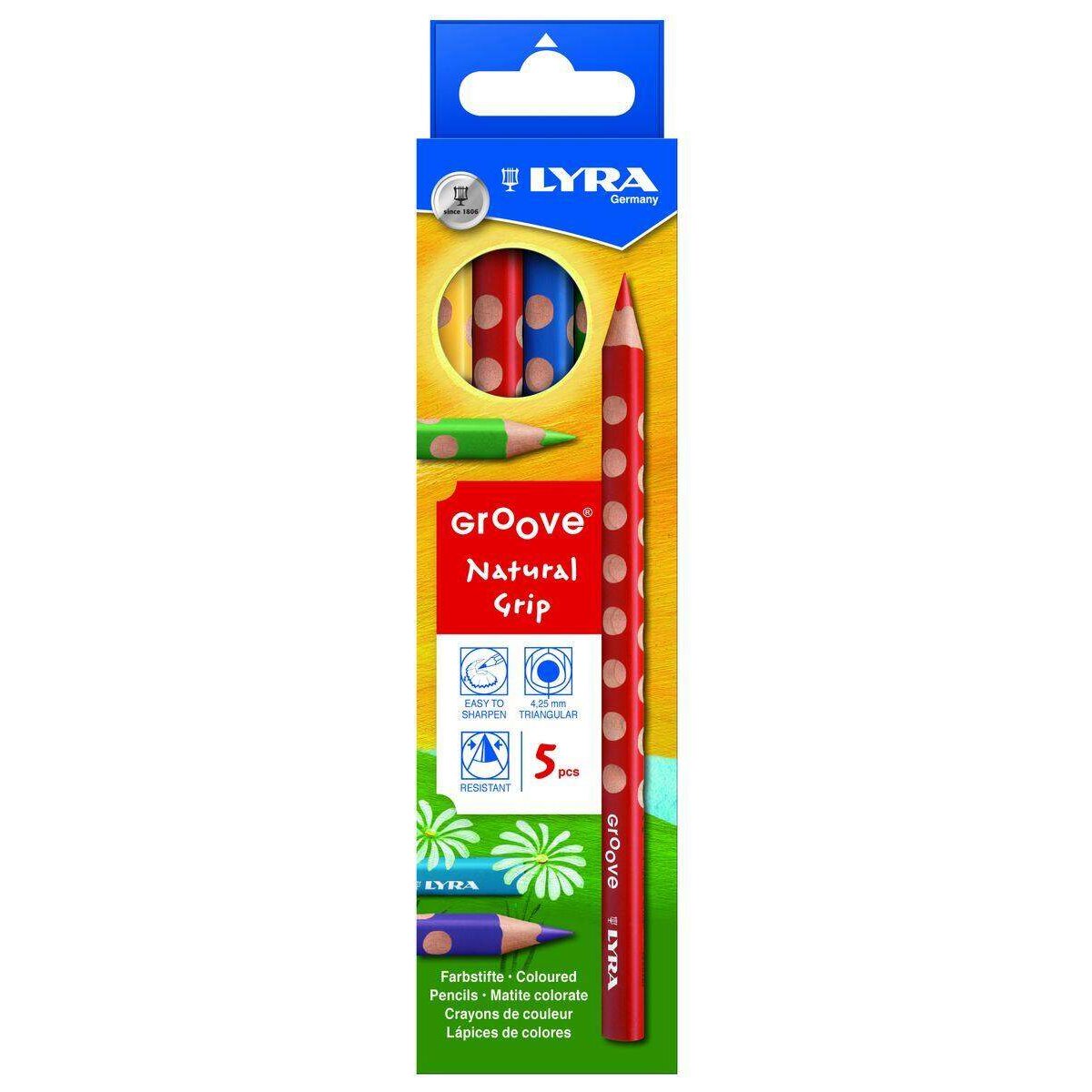 Lyra 3811050 Groove Buntstifte mit Namesfeld, 5 Stück