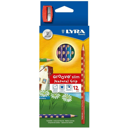 Lyra Buntstifte Groove Slim Natural Grip 12er mit Spitzer