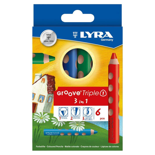 Lyra Buntstifte Groove Triple 3in1, 6 Stück