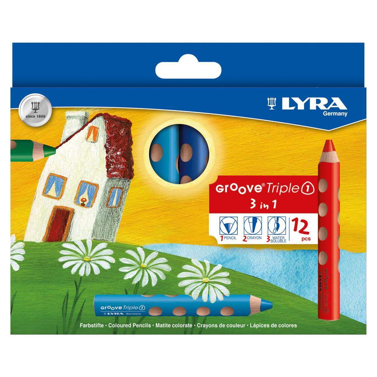 Lyra Buuntstifte Groove Triple 3in1, 12 Stück