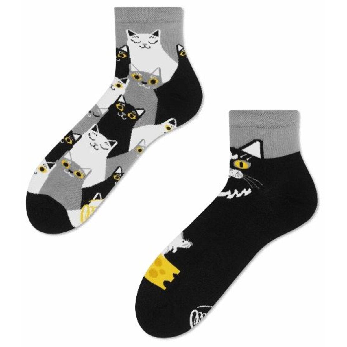 Many Mornings Socken Black Cat Quarter 43-46