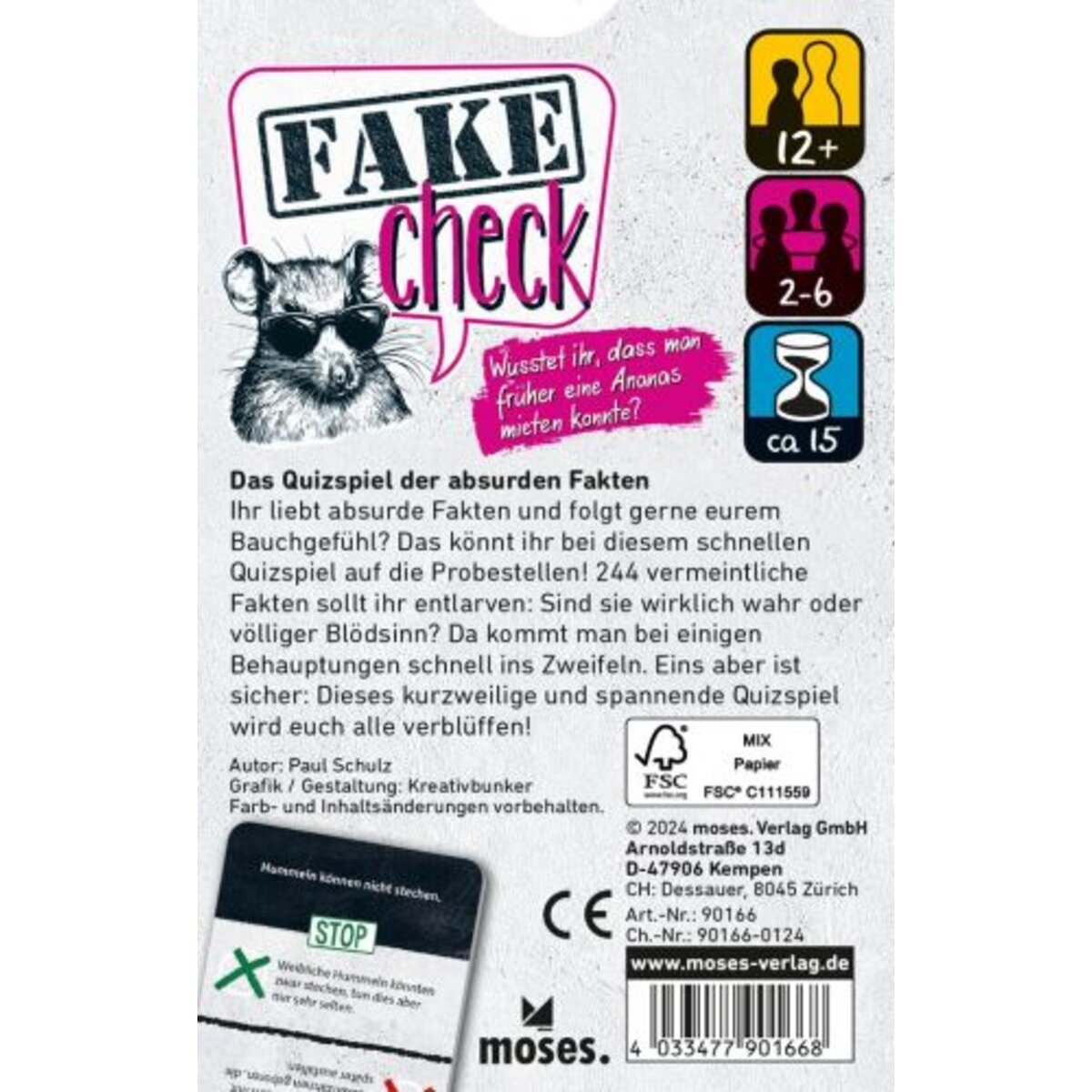 moses. Fake Check - Quizspiel