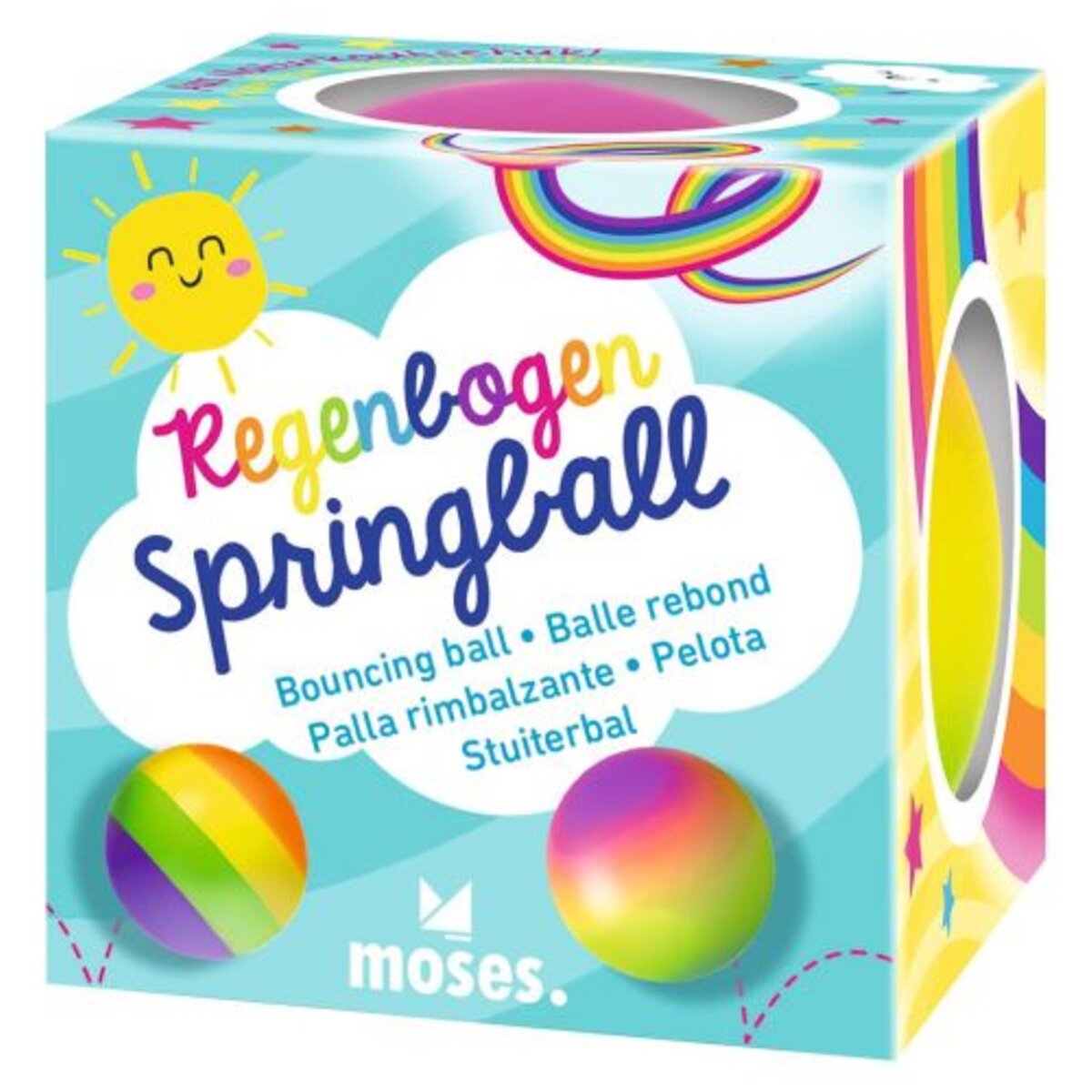 moses. Regenbogen-Springball, 1 Stück, 2-fach sortiert