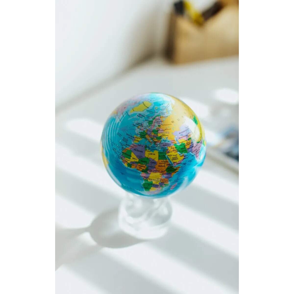 MovaGlobes Blue Political Map World Globe Earth