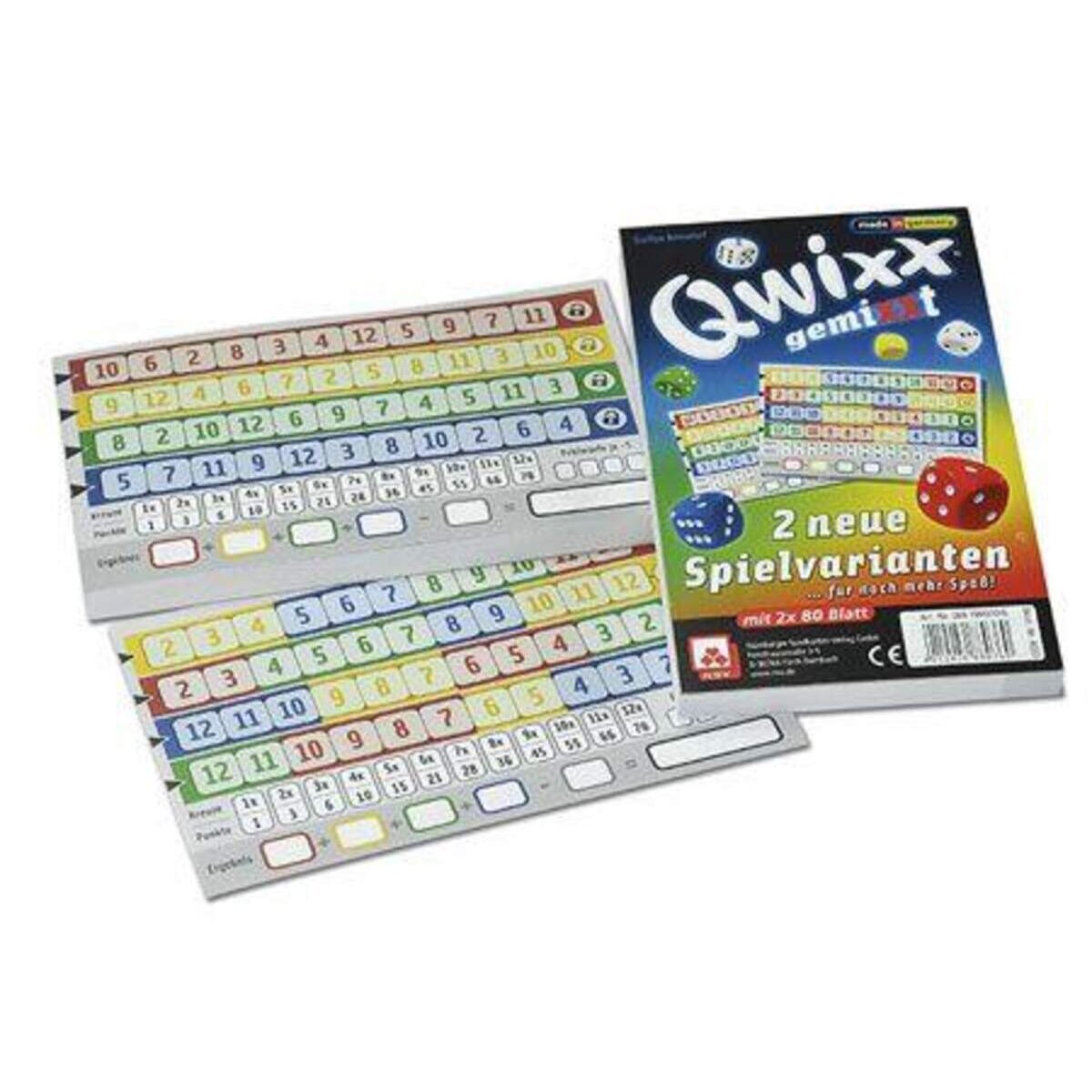 Nürnberger Spielkarten Qwixx - gemixxt - Ersatzblöcke (2er)