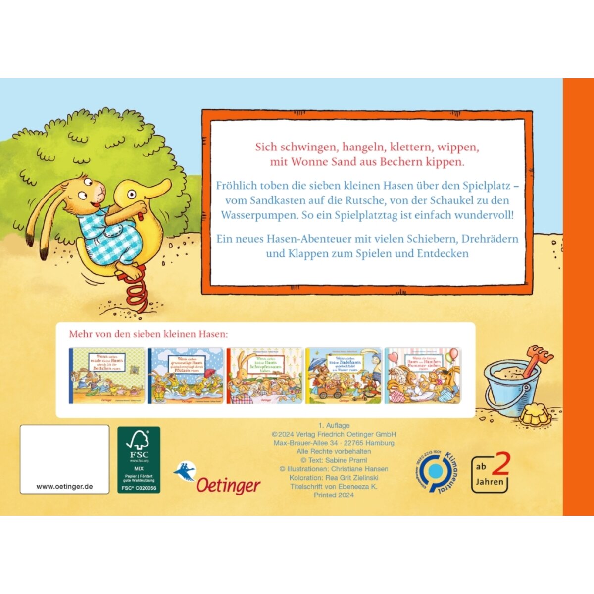 Oetinger Wenn sieben kleine Hasen tobend übern Spielplatz rasen