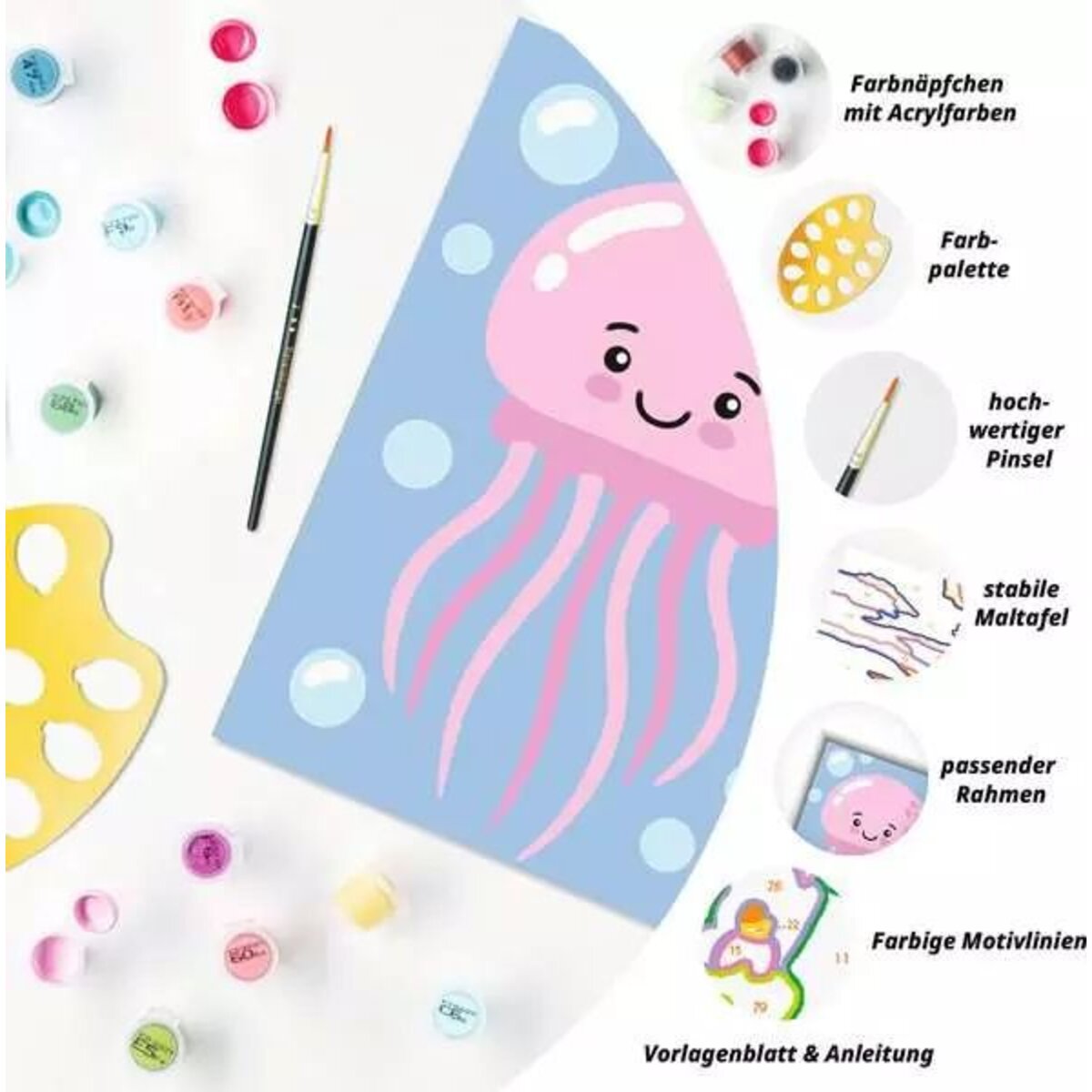 Ravensburger CreArt Malen nach Zahlen - Fröhliche Qualle