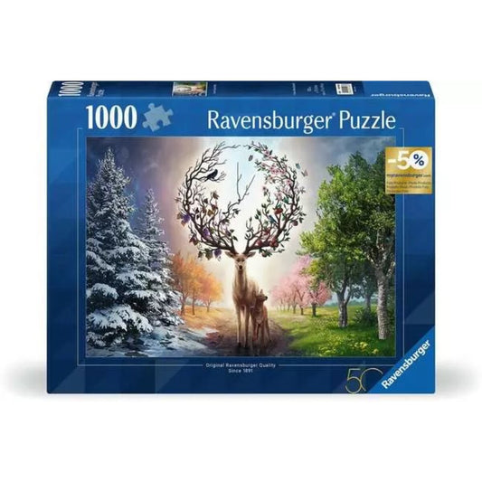 Ravensburger Puzzle - Der magische Hirsch und die vier Jahreszeiten, 1000 Teile