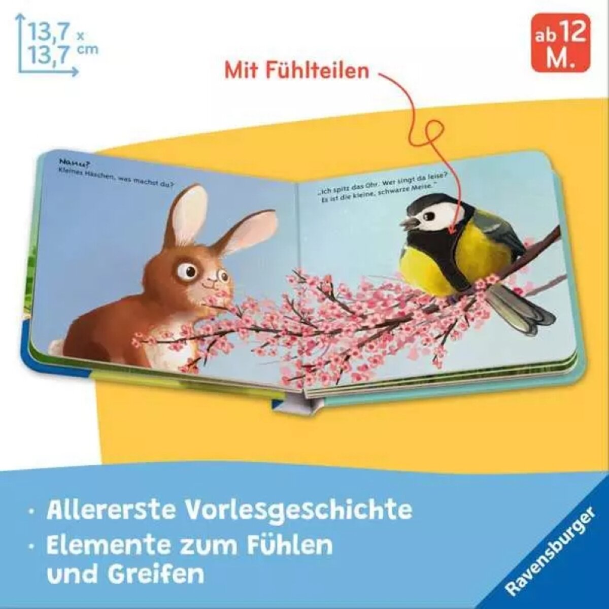 Ravensburger Kinderbuch Mein liebstes Vorlese-Fühlbuch Der kleine Hase