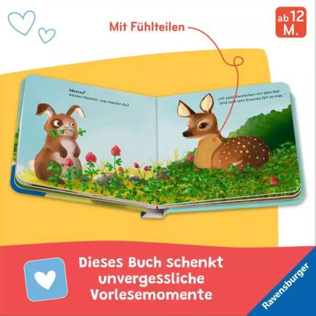 Ravensburger Kinderbuch Mein liebstes Vorlese-Fühlbuch Der kleine Hase
