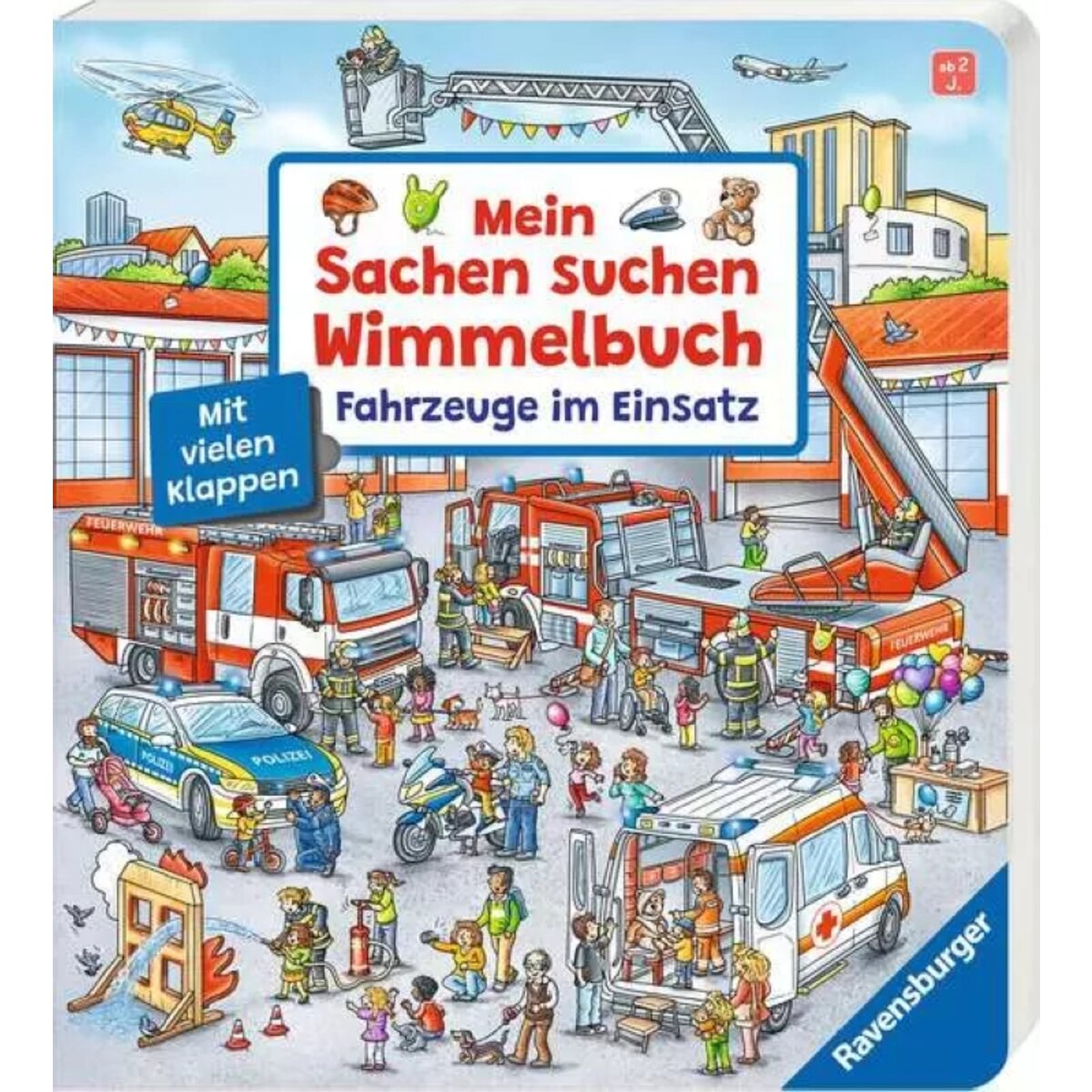 Ravensburger Kinderbuch Mein Sachen suchen Wimmelbuch Fahrzeuge im Einsatz