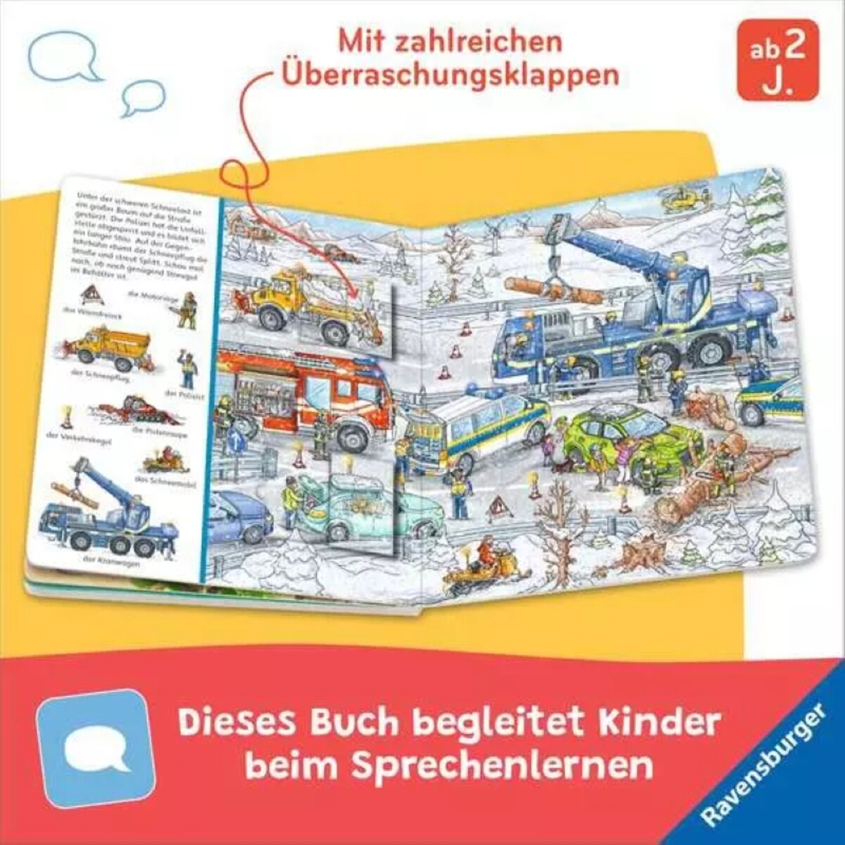Ravensburger Kinderbuch Mein Sachen suchen Wimmelbuch Fahrzeuge im Einsatz