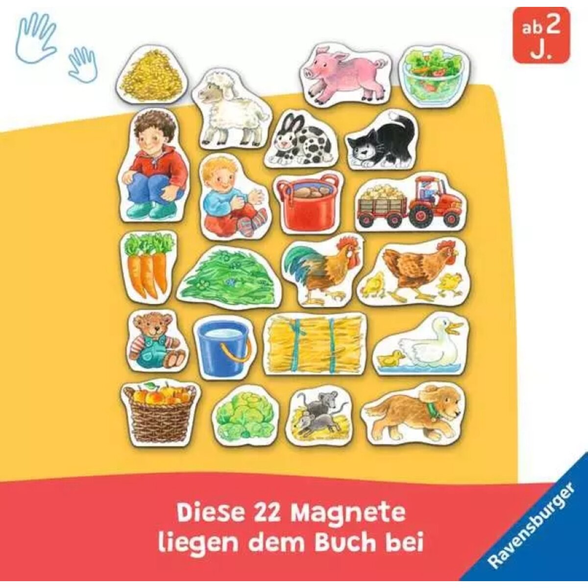 Ravensburger Kinderbuch Mein großes Magnetbuch Wer füttert wen?