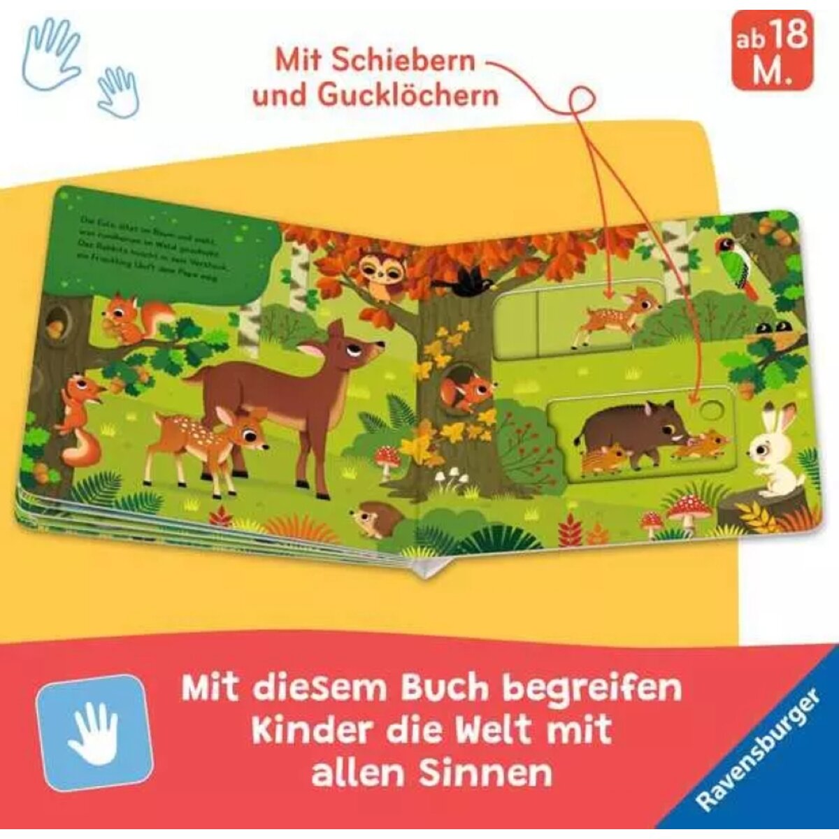 Ravensburger Kinderbuch Mein Schiebe-Mitmachbuch Lieblingstiere