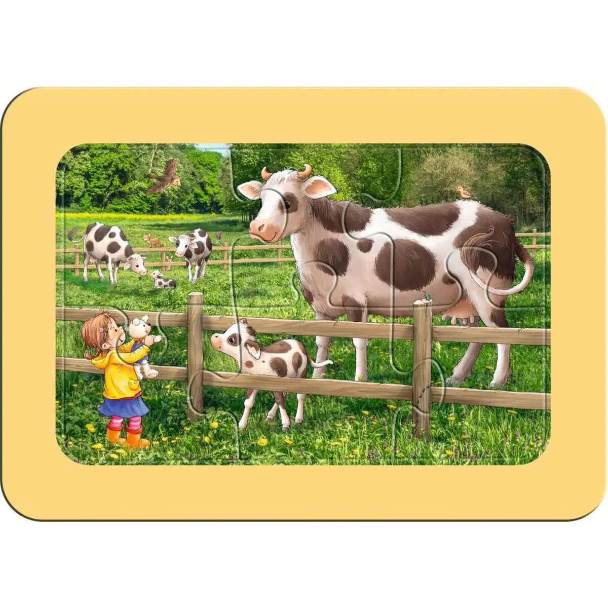 Ravensburger Puzzle - Lotta auf dem Bauernhof, 3 x 6 Teile