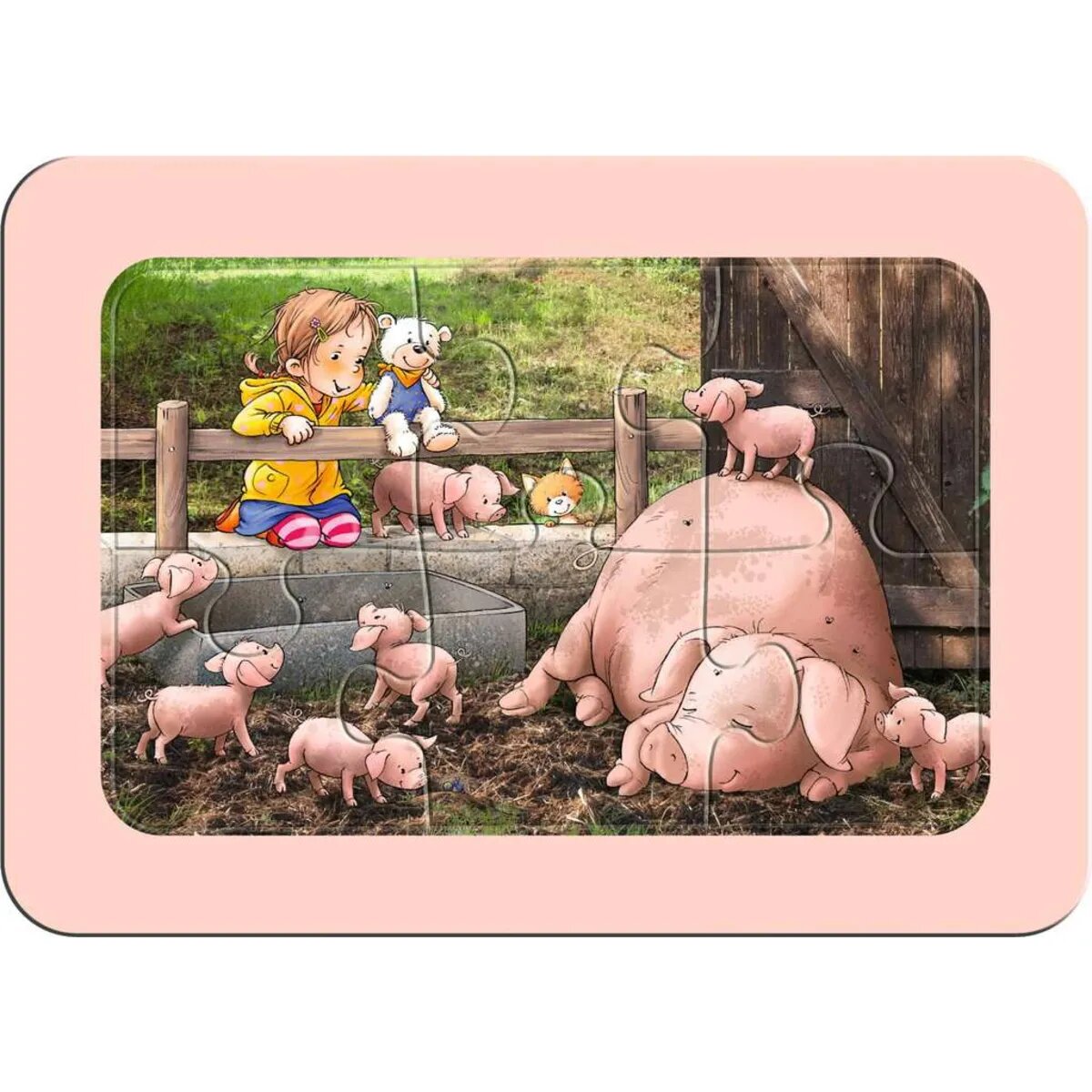 Ravensburger Puzzle - Lotta auf dem Bauernhof, 3 x 6 Teile