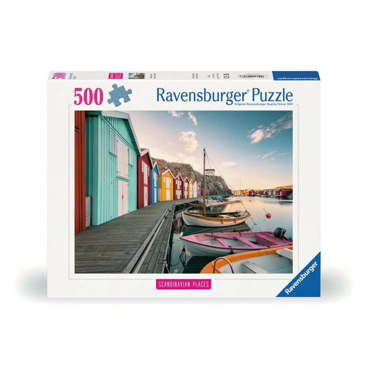 Ravensburger Puzzle - Scandinavian Places: Bootshäuser in Smögen, Schweden, 500 Teile