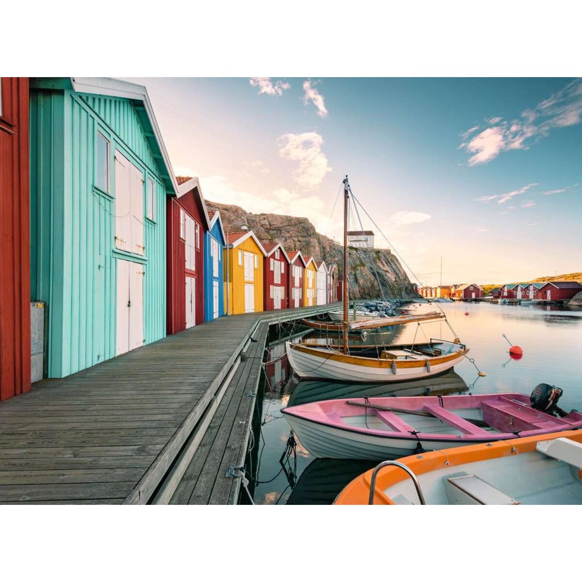 Ravensburger Puzzle - Scandinavian Places: Bootshäuser in Smögen, Schweden, 500 Teile