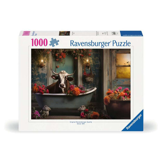 Ravensburger Puzzle - The cow in the bathtub, 1000 Teile