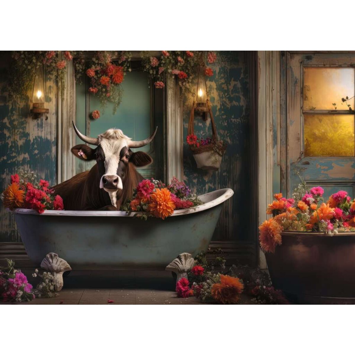 Ravensburger Puzzle - The cow in the bathtub, 1000 Teile
